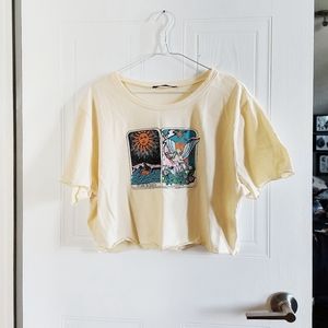 Light beige tarot cards graphic t-shirt